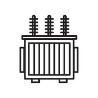 Power Transformer Icon Perfect for Utility and Electrical Engineering Projects vector