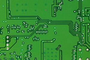 Macro View of PCB Traces and Pads photo