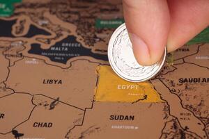 Scratching Map to Reveal Egypt photo