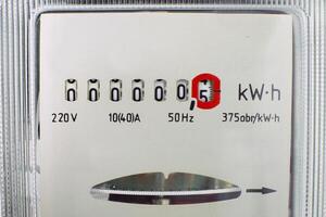 Electric Meter Display, Concept of Rising Power Bills photo