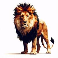 Low Polygon Style Illustrations of Various Animals on a White Background - Modern and Colorful Geometric Art photo
