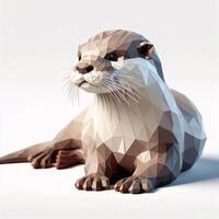Low Polygon Style Illustrations of Various Animals on a White Background - Modern and Colorful Geometric Art photo