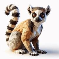 Low Polygon Style Illustrations of Various Animals on a White Background - Modern and Colorful Geometric Art photo