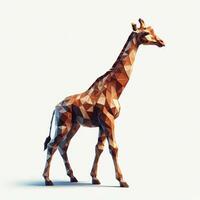 Low Polygon Style Illustrations of Various Animals on a White Background - Modern and Colorful Geometric Art photo