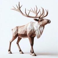 Low Polygon Style Illustrations of Various Animals on a White Background - Modern and Colorful Geometric Art photo