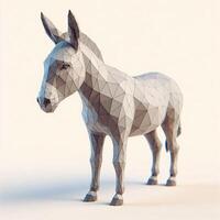 Low Polygon Style Illustrations of Various Animals on a White Background - Modern and Colorful Geometric Art photo