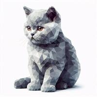 Low Polygon Style Illustrations of Various Animals on a White Background - Modern and Colorful Geometric Art photo