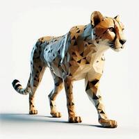 Low Polygon Style Illustrations of Various Animals on a White Background - Modern and Colorful Geometric Art photo