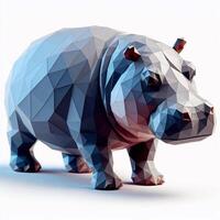 Low Polygon Style Illustrations of Various Animals on a White Background - Modern and Colorful Geometric Art photo