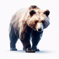 Low Polygon Style Illustrations of Various Animals on a White Background - Modern and Colorful Geometric Art photo