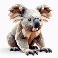 Low Polygon Style Illustrations of Various Animals on a White Background - Modern and Colorful Geometric Art photo