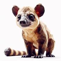 Low Polygon Style Illustrations of Various Animals on a White Background - Modern and Colorful Geometric Art photo