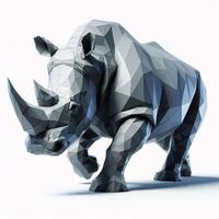 Low Polygon Style Illustrations of Various Animals on a White Background - Modern and Colorful Geometric Art photo