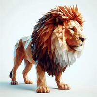Low Polygon Style Illustrations of Various Animals on a White Background - Modern and Colorful Geometric Art photo