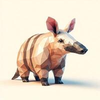 Low Polygon Style Illustrations of Various Animals on a White Background - Modern and Colorful Geometric Art photo