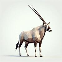 Low Polygon Style Illustrations of Various Animals on a White Background - Modern and Colorful Geometric Art photo