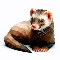 Low Polygon Style Illustrations of Various Animals on a White Background - Modern and Colorful Geometric Art photo