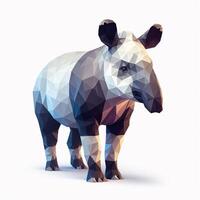 Low Polygon Style Illustrations of Various Animals on a White Background - Modern and Colorful Geometric Art photo