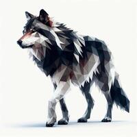 Low Polygon Style Illustrations of Various Animals on a White Background - Modern and Colorful Geometric Art photo