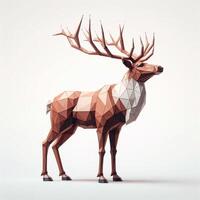 Low Polygon Style Illustrations of Various Animals on a White Background - Modern and Colorful Geometric Art photo