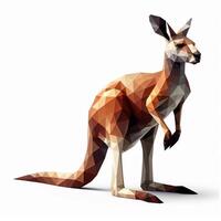 Low Polygon Style Illustrations of Various Animals on a White Background - Modern and Colorful Geometric Art photo