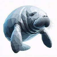 Low Polygon Style Illustrations of Various Animals on a White Background - Modern and Colorful Geometric Art photo
