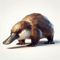 Low Polygon Style Illustrations of Various Animals on a White Background - Modern and Colorful Geometric Art photo