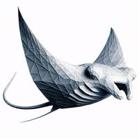 Low Polygon Style Illustrations of Various Animals on a White Background - Modern and Colorful Geometric Art photo