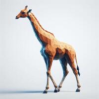 Low Polygon Style Illustrations of Various Animals on a White Background - Modern and Colorful Geometric Art photo