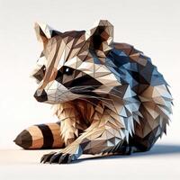 Low Polygon Style Illustrations of Various Animals on a White Background - Modern and Colorful Geometric Art photo