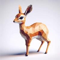 Low Polygon Style Illustrations of Various Animals on a White Background - Modern and Colorful Geometric Art photo