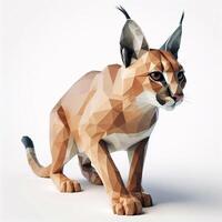 Low Polygon Style Illustrations of Various Animals on a White Background - Modern and Colorful Geometric Art photo