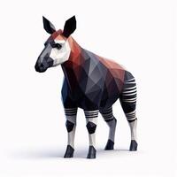 Low Polygon Style Illustrations of Various Animals on a White Background - Modern and Colorful Geometric Art photo