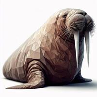 Low Polygon Style Illustrations of Various Animals on a White Background - Modern and Colorful Geometric Art photo
