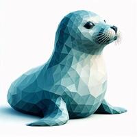Low Polygon Style Illustrations of Various Animals on a White Background - Modern and Colorful Geometric Art photo