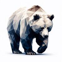 Low Polygon Style Illustrations of Various Animals on a White Background - Modern and Colorful Geometric Art photo