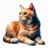 Low Polygon Style Illustrations of Various Animals on a White Background - Modern and Colorful Geometric Art photo