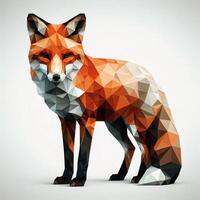 Low Polygon Style Illustrations of Various Animals on a White Background - Modern and Colorful Geometric Art photo