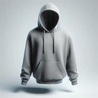 High-quality floating blank hoodies in various colors, perfect for mockups, presentations, and marketing materials photo