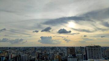 Amazing view of field against cloudy sky photo