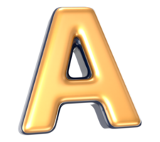 Font A 3D Render png