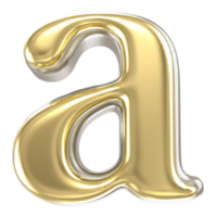 Gold Font a 3D Rendering png