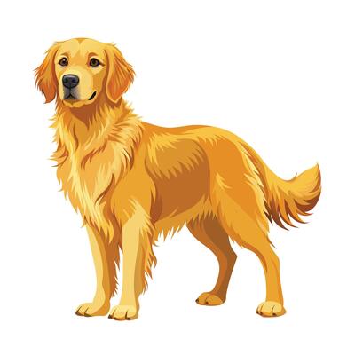 Realistic Illustration of Popular Pet Dogs