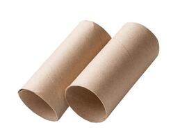 Tissue paper cores isolated on white background with clipping path photo
