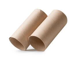 Tissue paper cores isolated on white background with clipping path photo