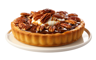 Pecan Pie on White Transparent Background png