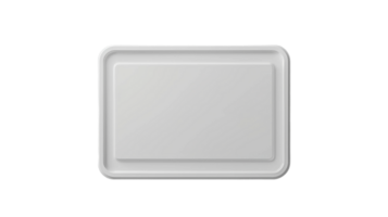 White glossy thin frame with round corners on the transparent background, Format png