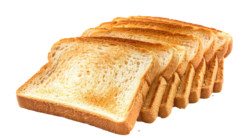 Isolated Sliced Toast Bread on Transparent Background, Format png