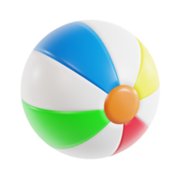 Beach Ball 3d icon, transparent background png