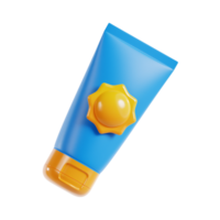 sunscreen lotion 3d icon, transparent background png